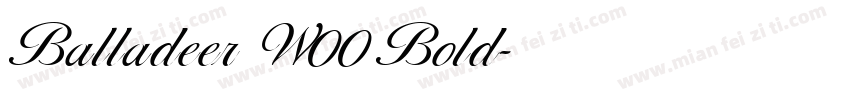 Balladeer W00 Bold字体转换